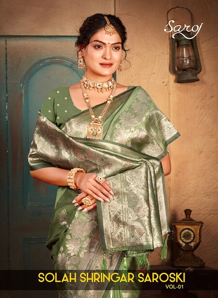 Saroj Solah Shringar Silk Vol 1 Wedding Wear Silk Saree Collection
