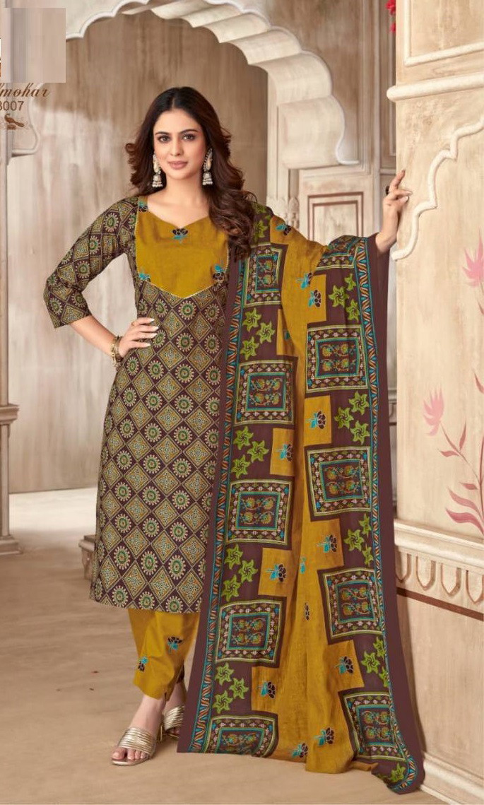 Mayur Gulmohar Vol 8 Printed Kurti Bottom With Dupatta