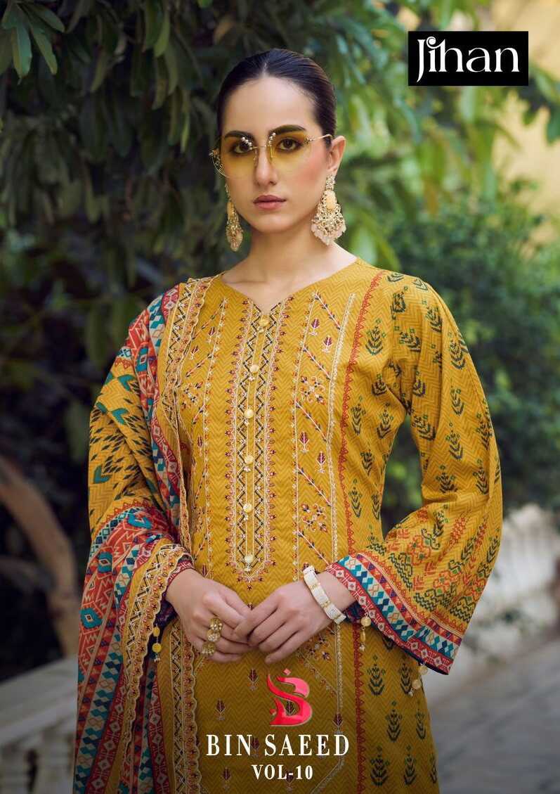 Jihan Bin Saeed Vol 10 Printed Dress Material Collection