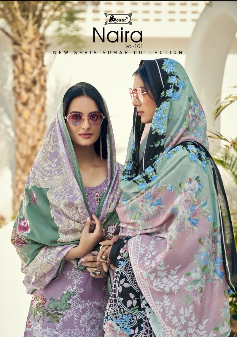 Kesar Naira Vol 101 Lawn Cotton Dress Material Collection