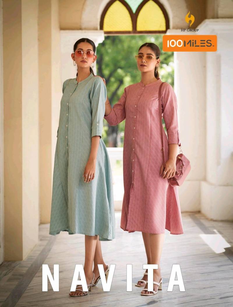 100 Miles Navita Blended Cotton Kurti Collection