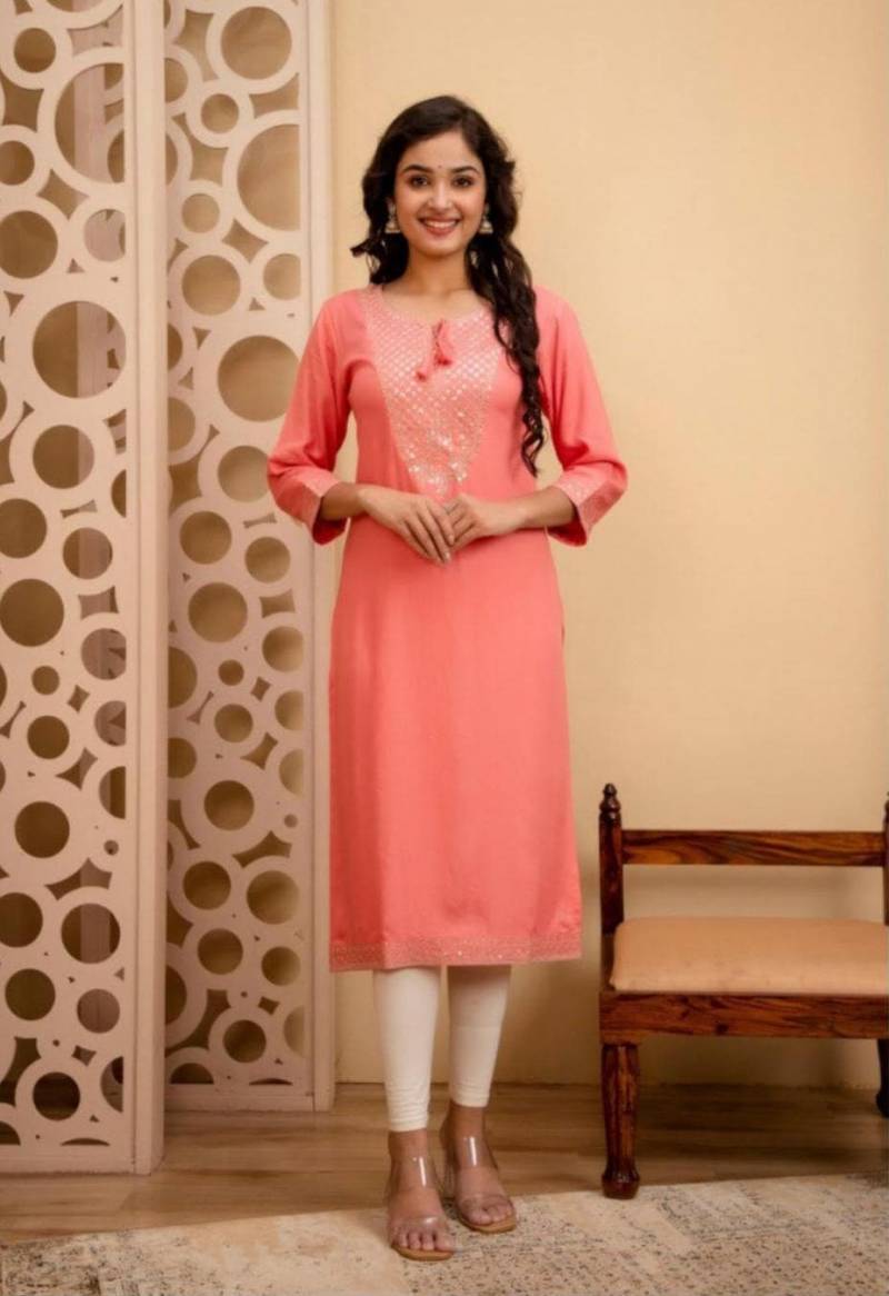 Stylee Girl 3 Rayon Embroidered Daily Wear Kurti