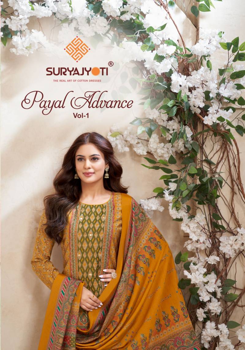 Suryajyoti Payal Advance Vol 1 Designer Printed Dress Material