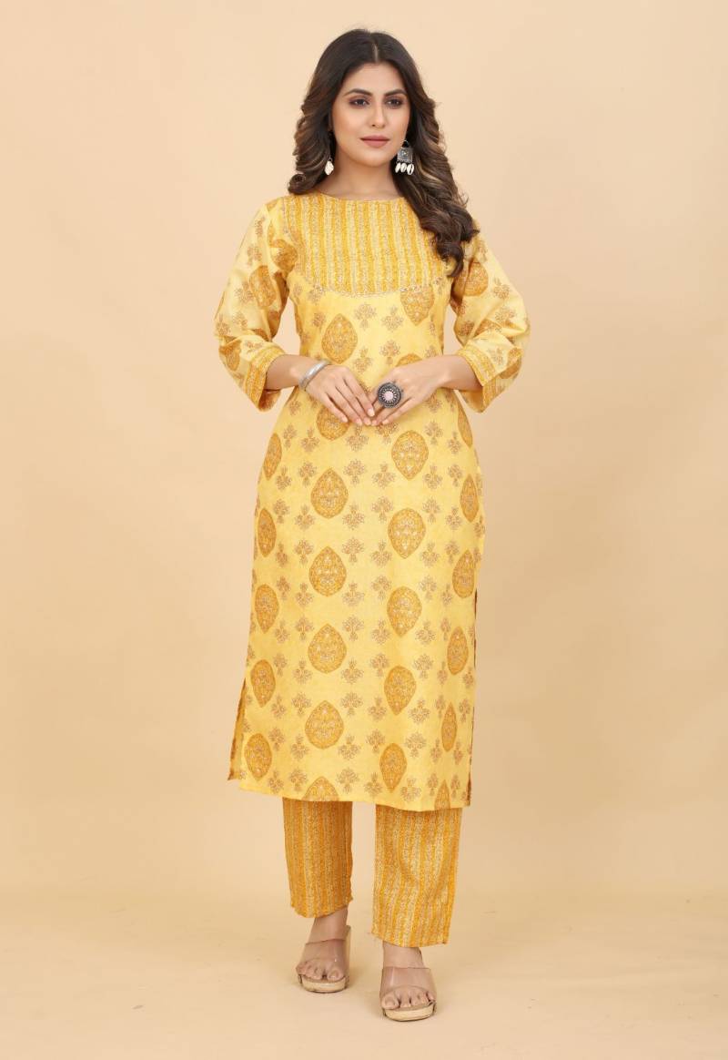 Tanyaa P 133 Cotton Kurti With Bottom Collection
