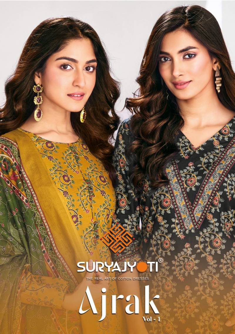 Suryajyoti Ajrak Vol 1 Cotton Readymade Dress Collection