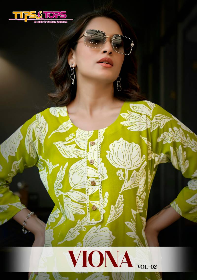 Tips And Tops Viona Vol 2 Fancy Printed Co Ord Set Collection