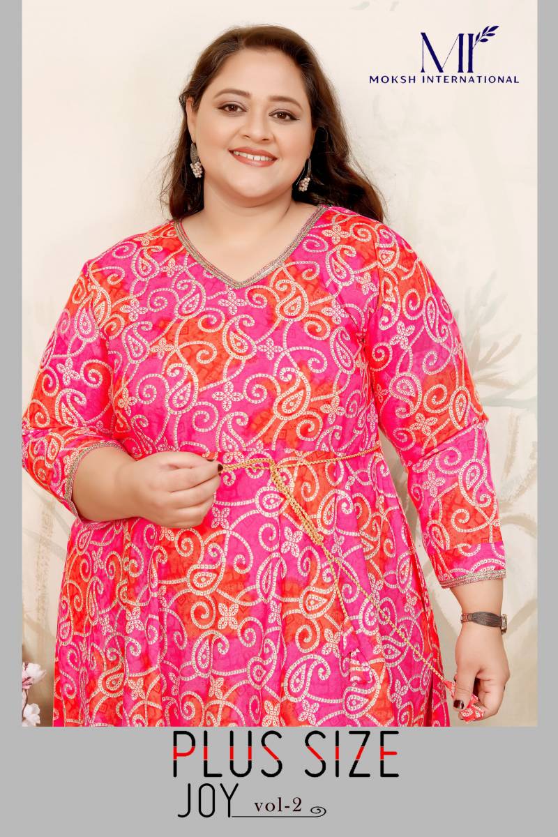 Moksh Plus Size Joy Vol 2 Printed Plus Size Kurti Collection