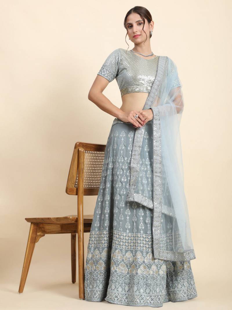 Jf 411 Embroidered Georgette Designer Lehenga Choli Collection
