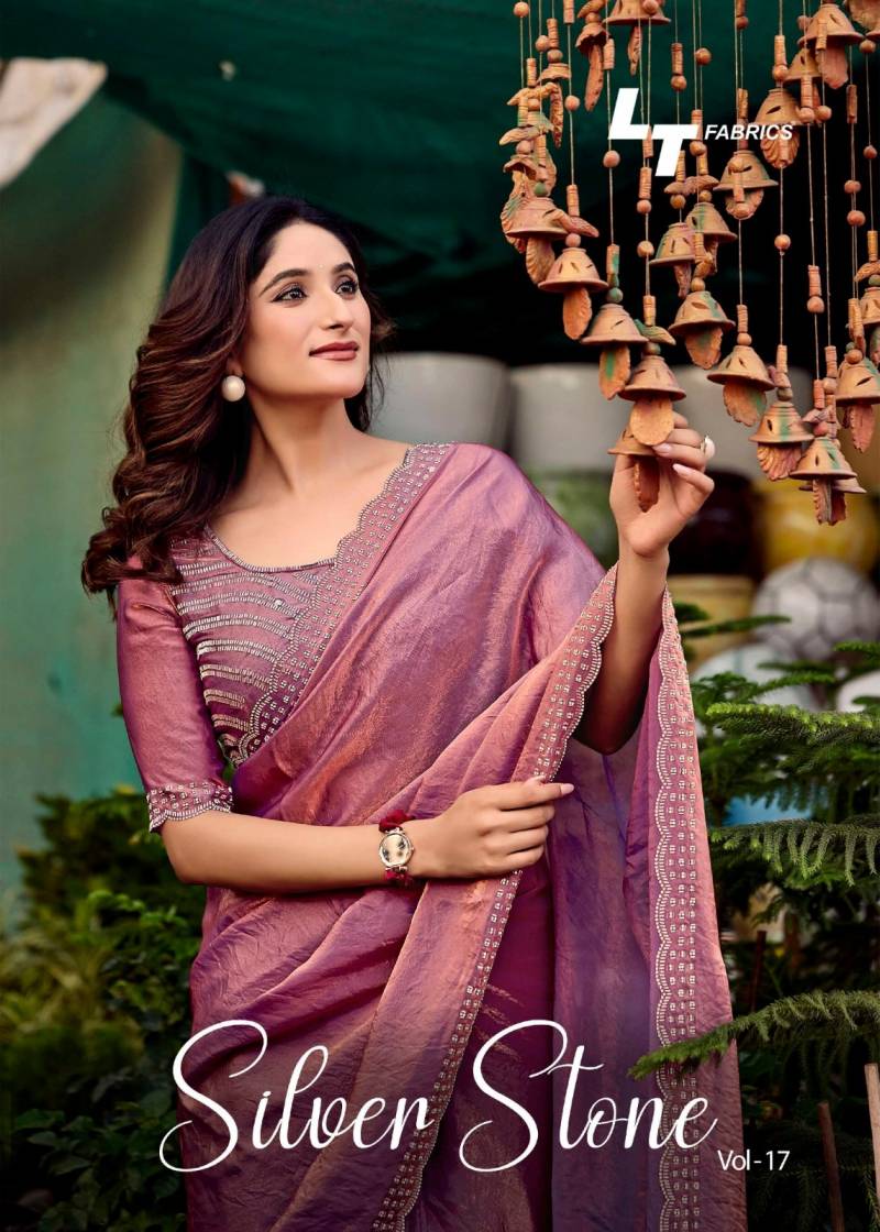 Kashvi Silver Stone Vol 17 Nylon Cationic Party Wear Saree Collection