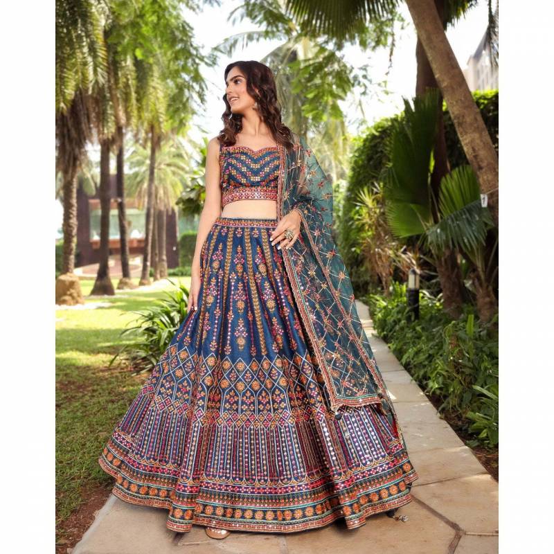 Jf 424 Designer Chinon Lehenga Choli Collection