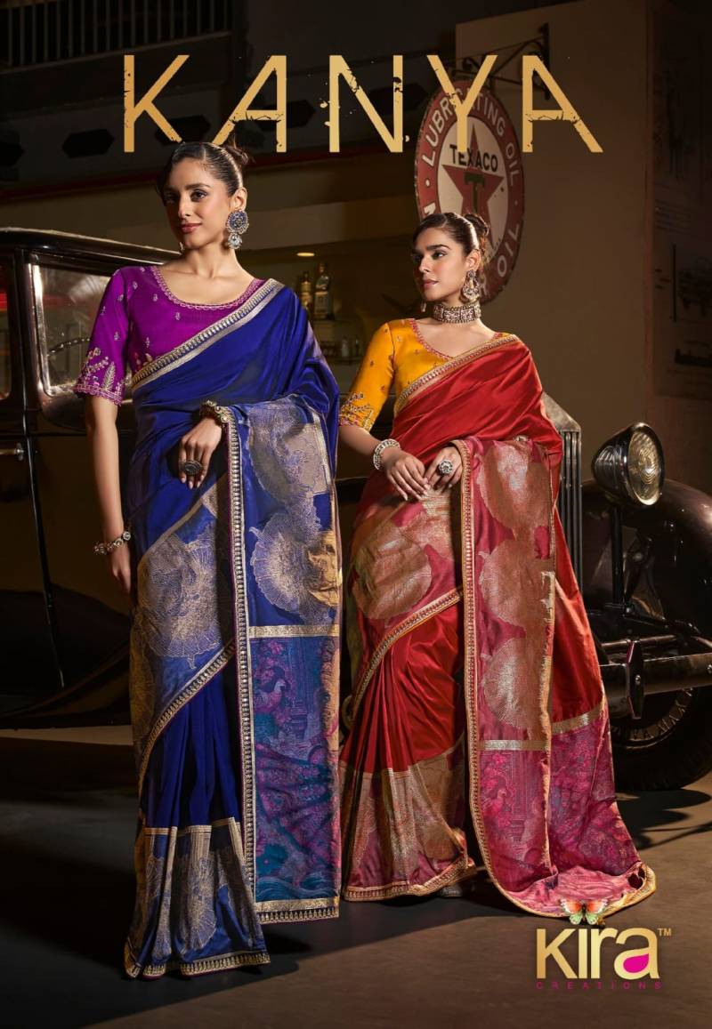 Kira Kanya Silk With Beautiful Designer Latest Saree Collection