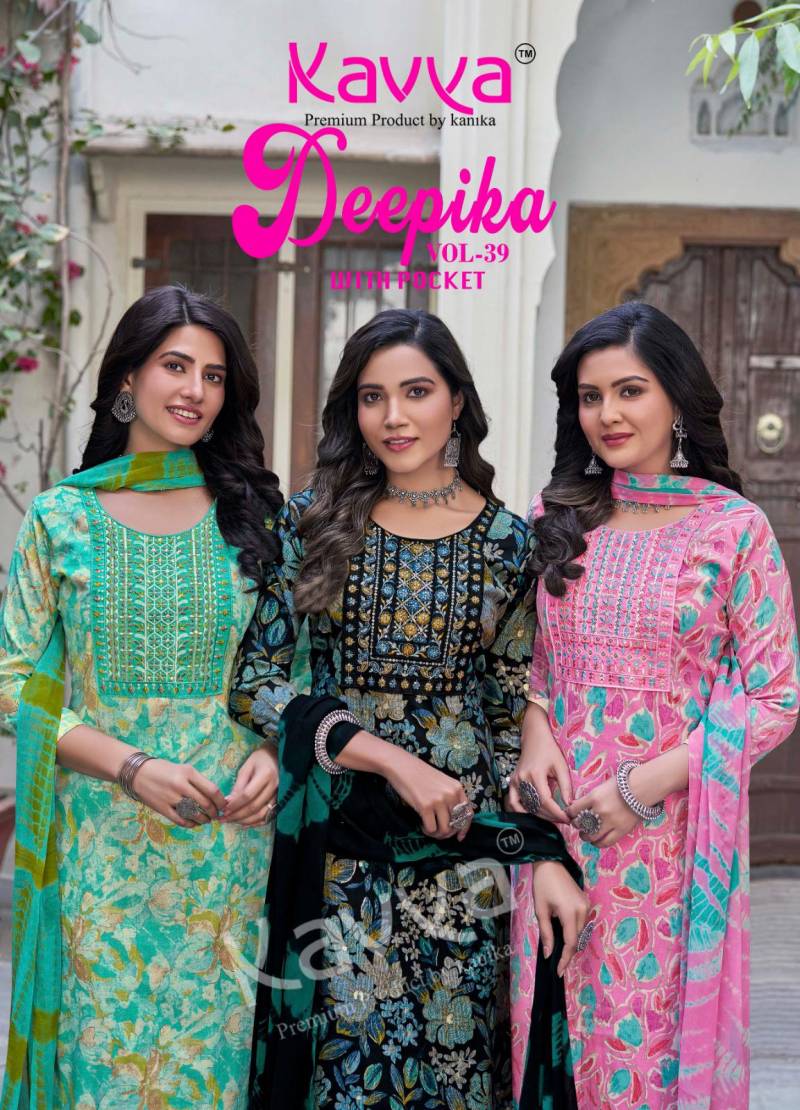 Kavya Deepika Vol 39 Straight Printed Kurti Bottom With Dupatta