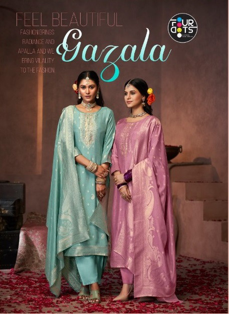 Four Dots Gazala Viscose Maslin Designer Dress Material Collection