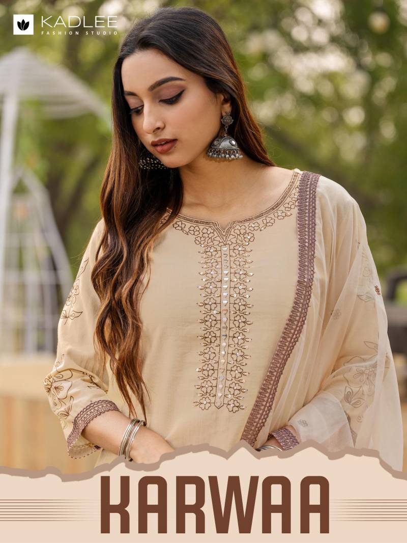 Kadlee Karwaa Viscose Designer Kurti Bottom With Dupatta Collection