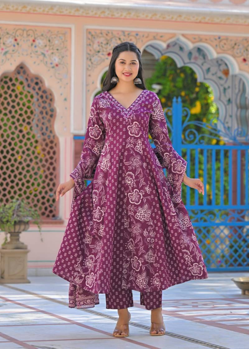 Tanyaa P 164 Long Flared Kurti Bottom With Dupatta