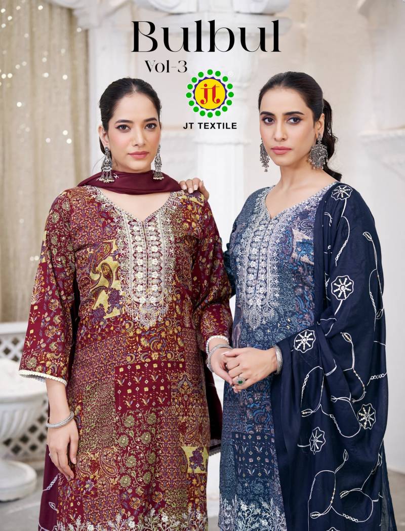Jt Bulbul 3 Embroidered Dress Material Collection