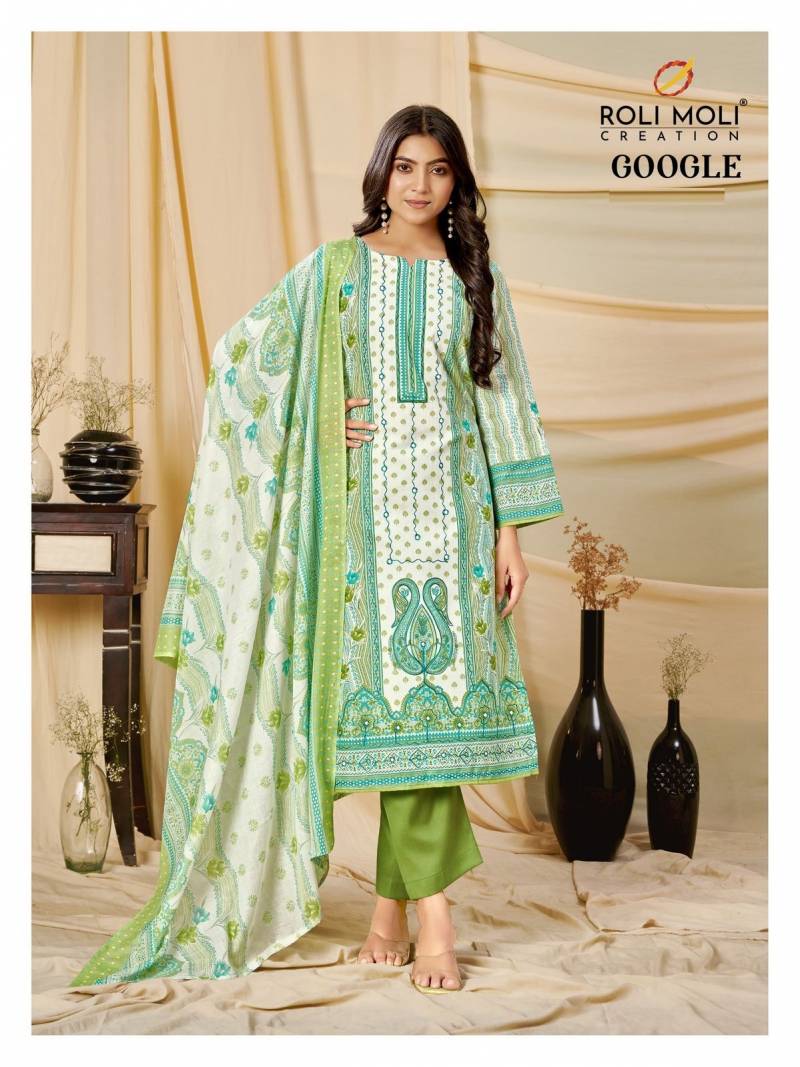 Roli Moli Google 1003 Printed Dress Material Collection