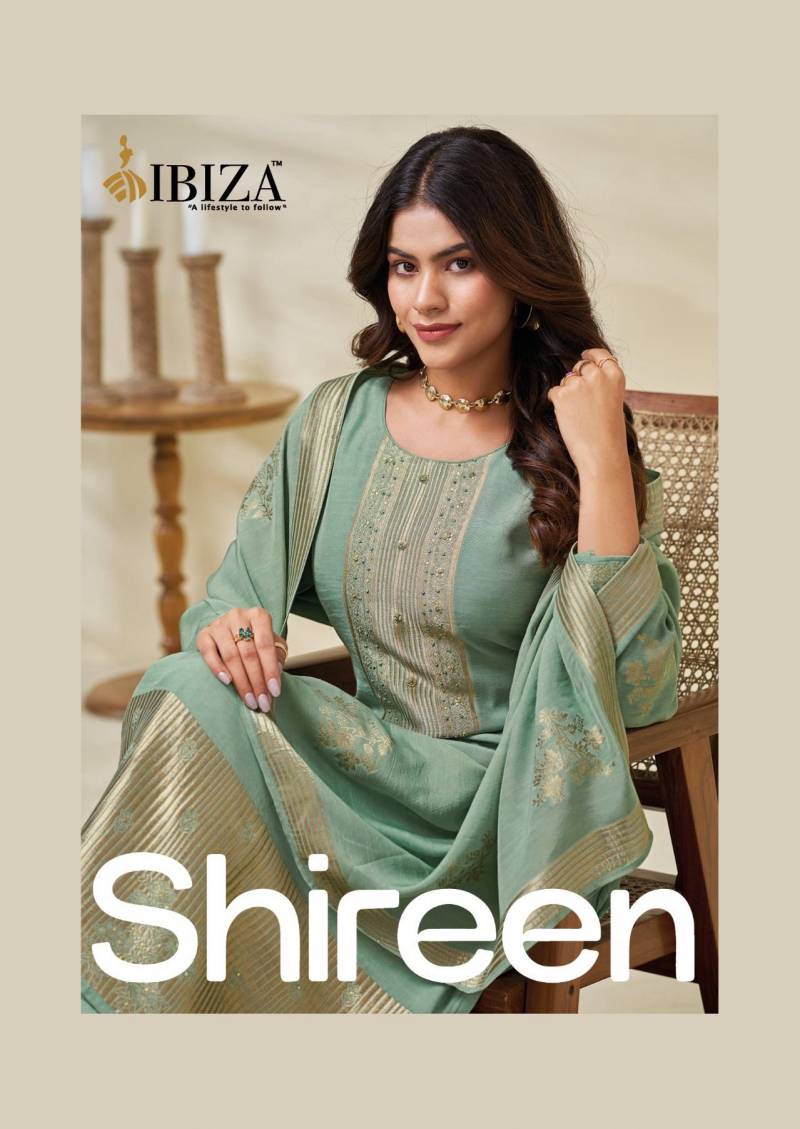 Ibiza Shireen Linen Jacquard Salwar Kameez Collection