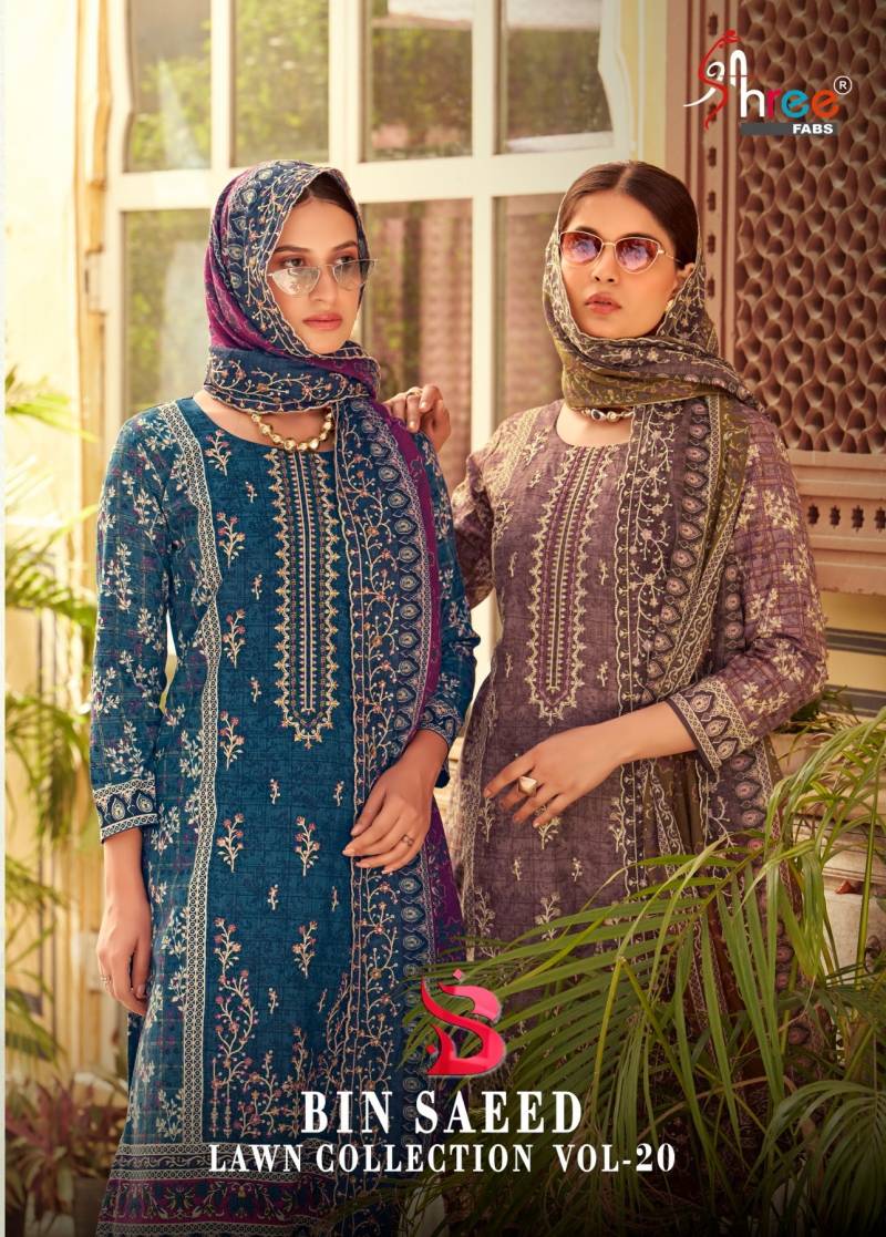 Shree Bin Saeed Lawn Collection Vol 20 Designer Pakistani Suits