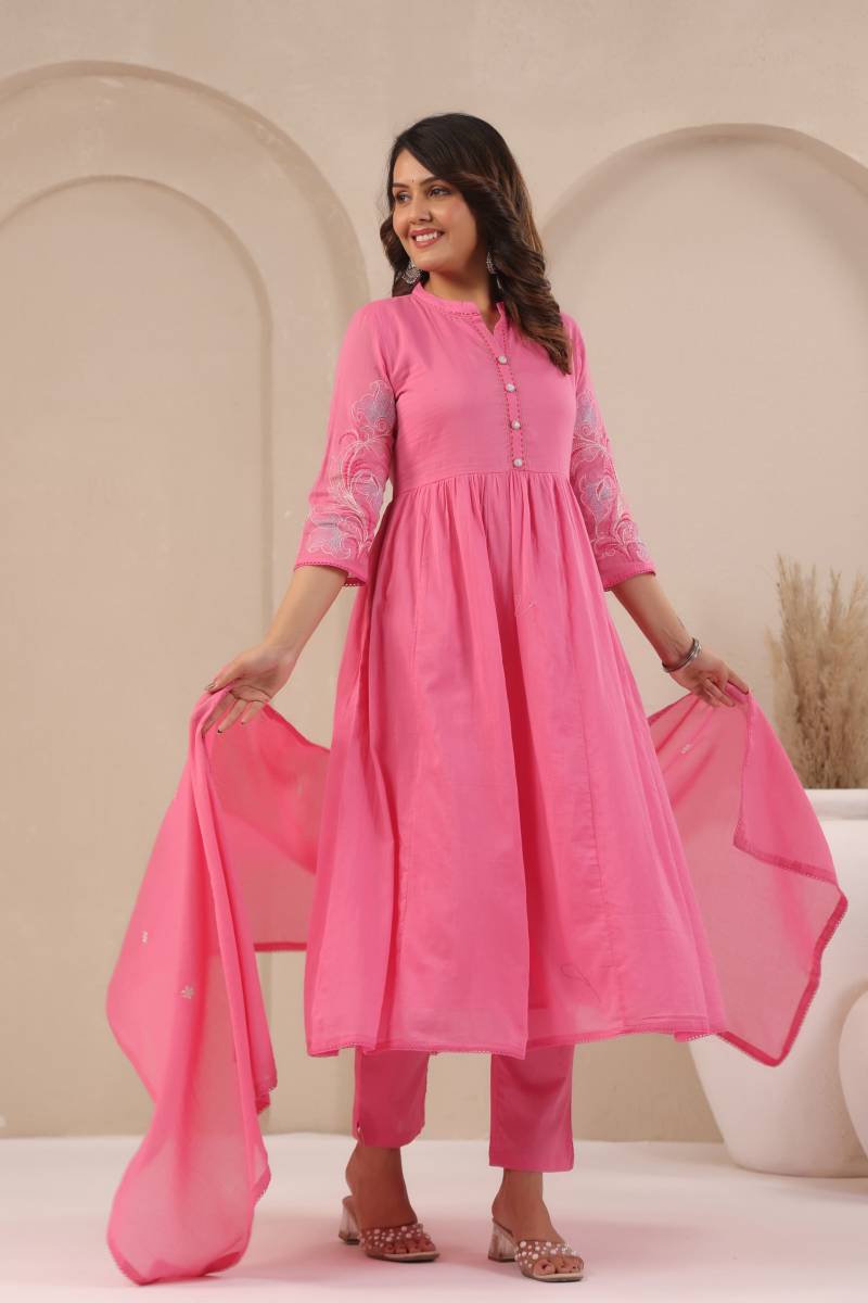 Tanyaa P 169 Mal Cotton Festive Wear Kurti Bottom With Dupatta