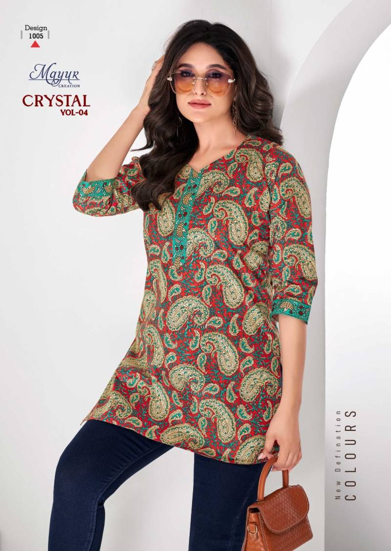 Mayur Crystal Vol 4 Cotton Fancy Ladies Tops Collection