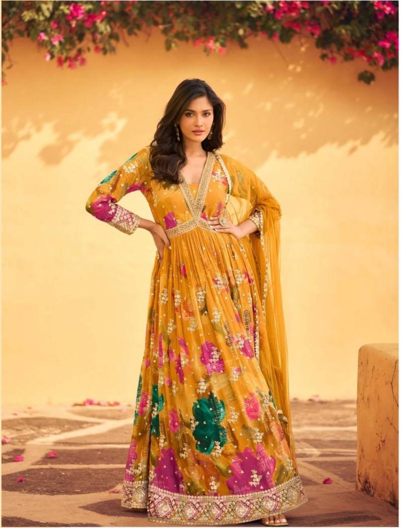 Super Duper Hit Rani Embroidered Gown Collection