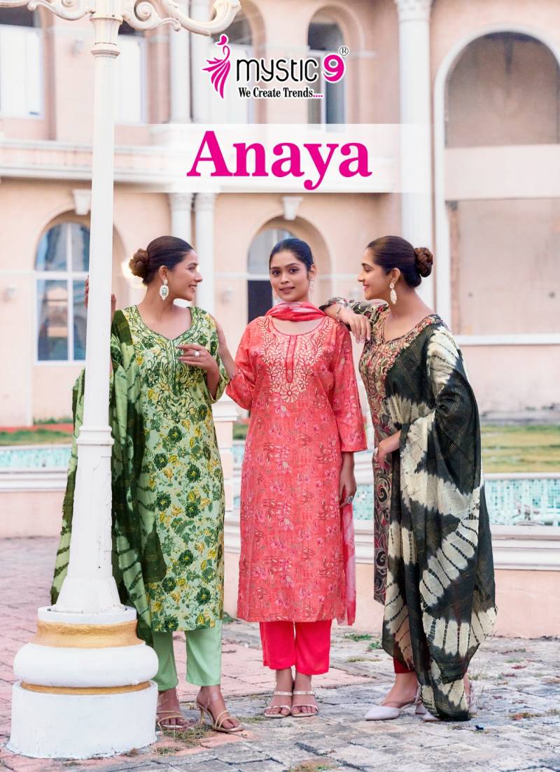 Mystic 9 Anaya Vol 2 Printed Kurti Bottom With Dupatta