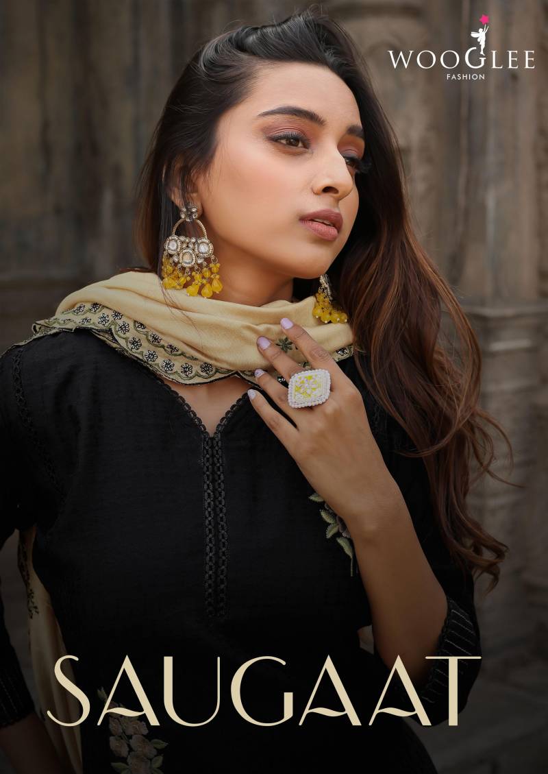 Wooglee Saugaat Viscose Designer Kurti Bottom With Dupatta