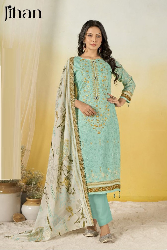 Jihan Crafted Elegance Pakistani Suits Chiffon Dupatta