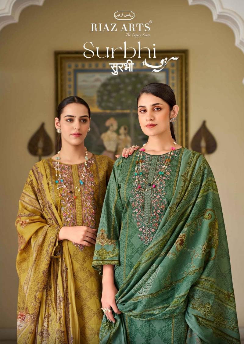 Riaz Arts Surbhi Lawn Cambric Printed Dress Material