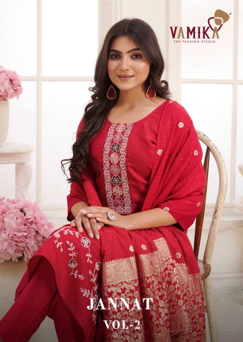 Vamika Jannat Vol 2 Designer Silk Salwar Suits Collection