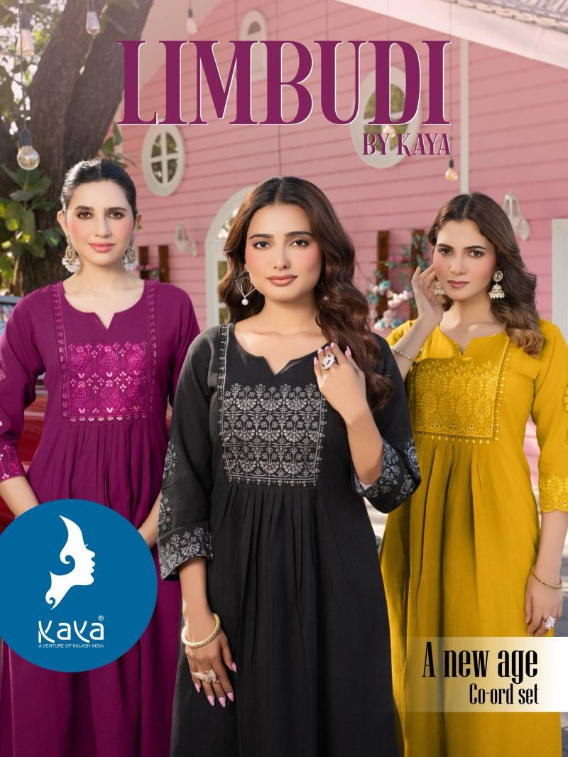 Kaya Limbudi Cotton Designer Kurti With Botton Collection