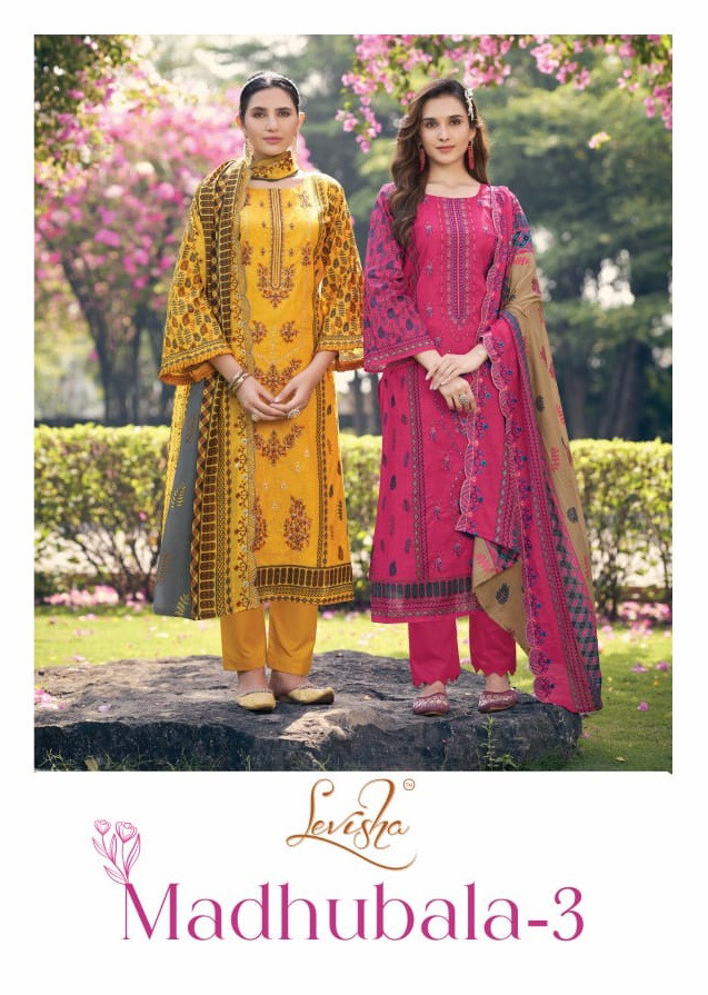 Levisha Madhubala 3 Printed Dress Material Collection
