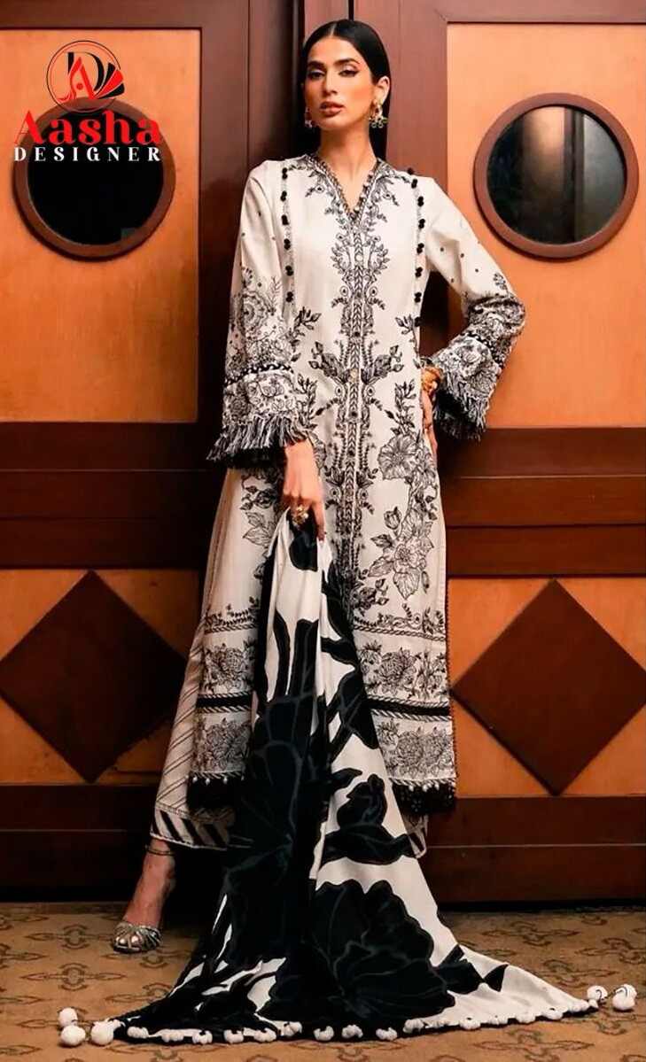 Aasha 1051 A And B Pakistani Suits Chiffon Dupatta Collection