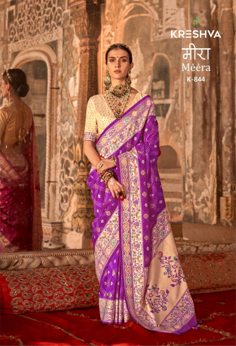 Kreshva Meera Silk Bandhani Designer Saree Collection