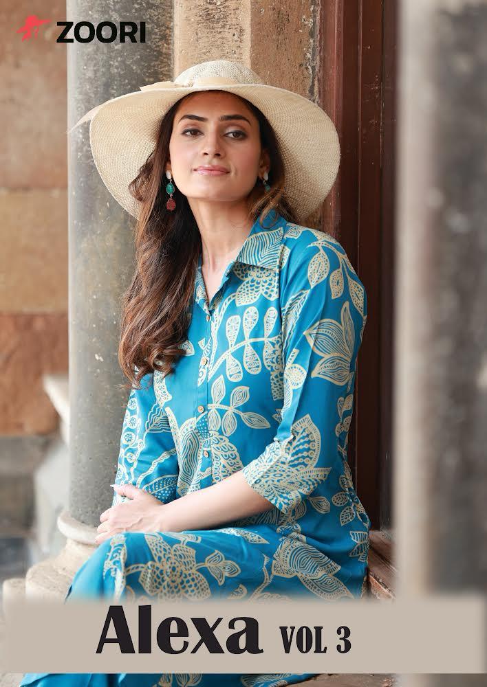 Zoori Alexa Vol 3 Printed Kurti With Bottom Collection