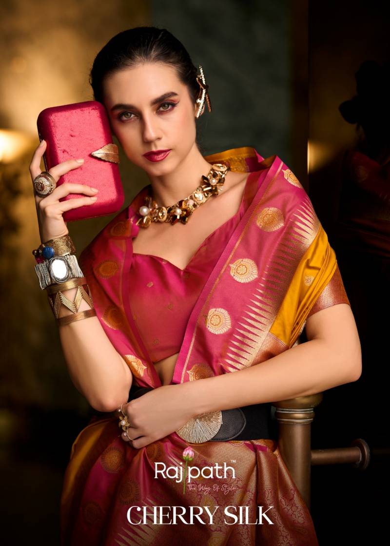 Rajpath Cherry Silk Designer Saree Collection