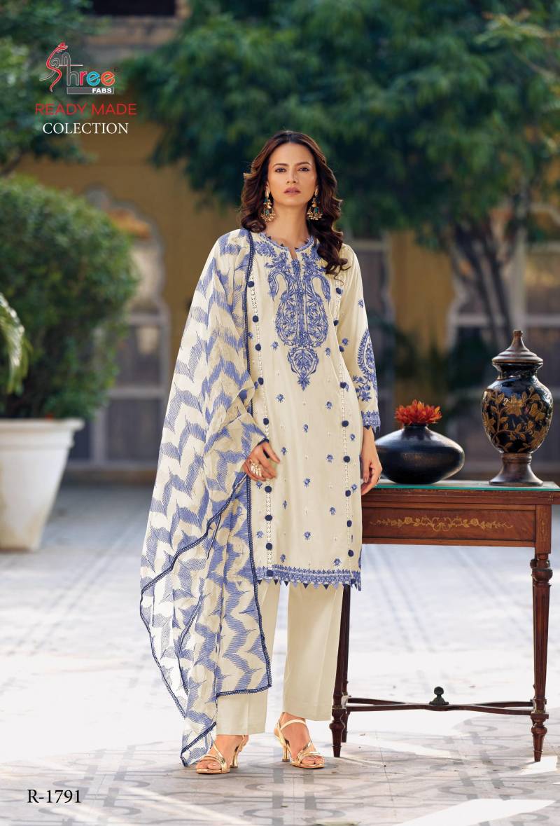 Shree R 1791 Soft Cotton Ready Made Pakistani Suits Collection