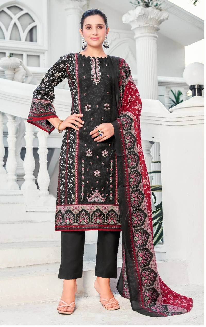 Alzohaib Noor Vol 1 Pakistani Suits Chiffon Dupatta