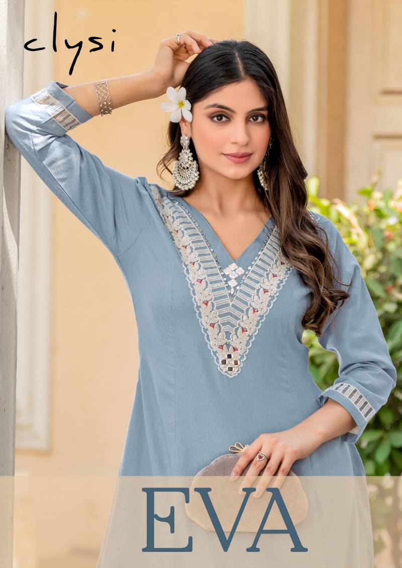 Clysi Eva Cotton Dobby Festive Wear Kurti With Bottom Collection