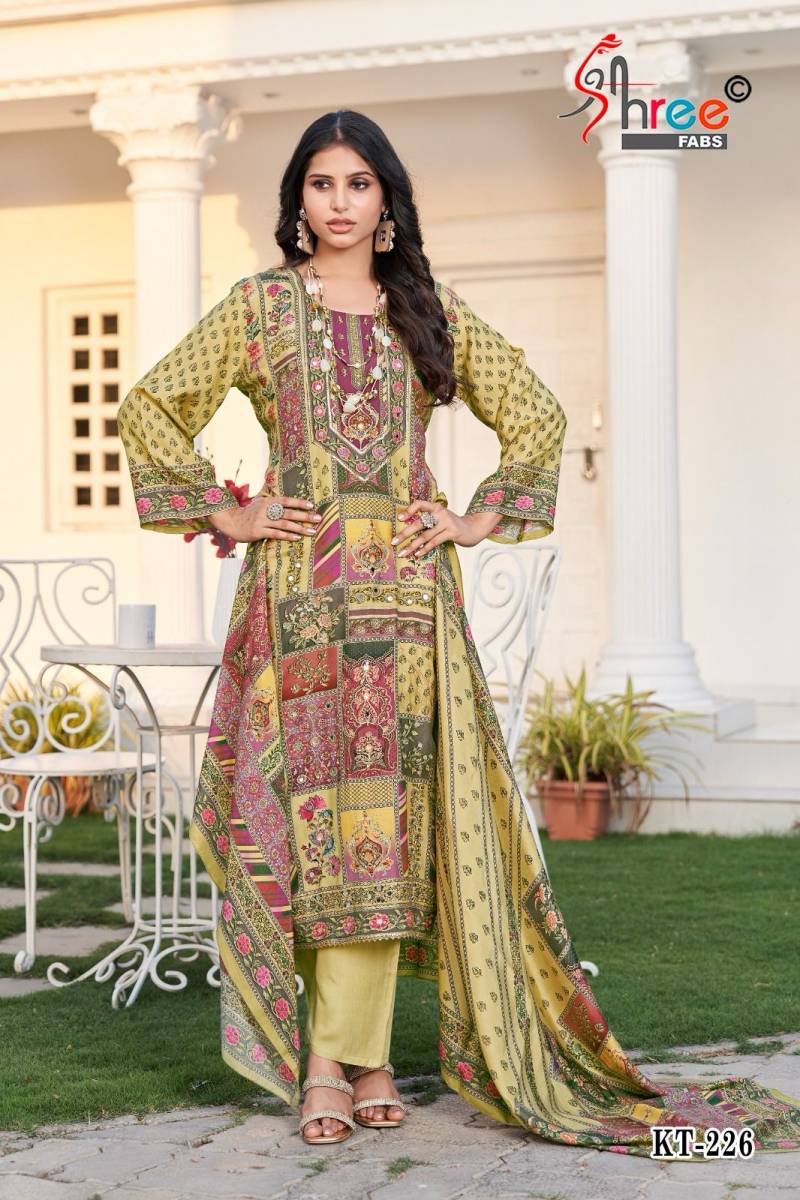 Shree Kt 226 Viscose Maslin Digital Printed Salwar Suits Collection