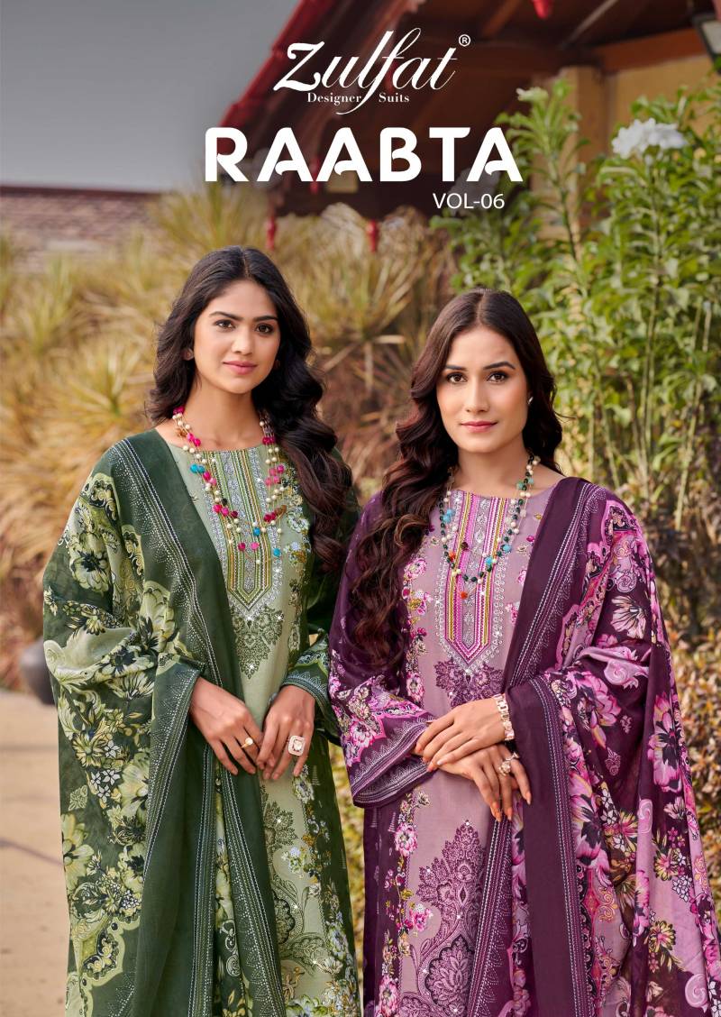 Zulfat Raabta Vol 6 Cotton Dress Material Collection