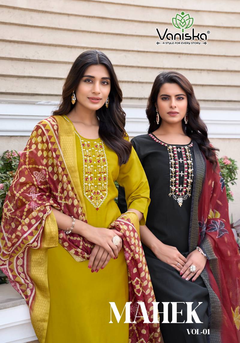 Vaniska Mahek Vol 1 Designer Kurti Bottom With Dupatta Collection