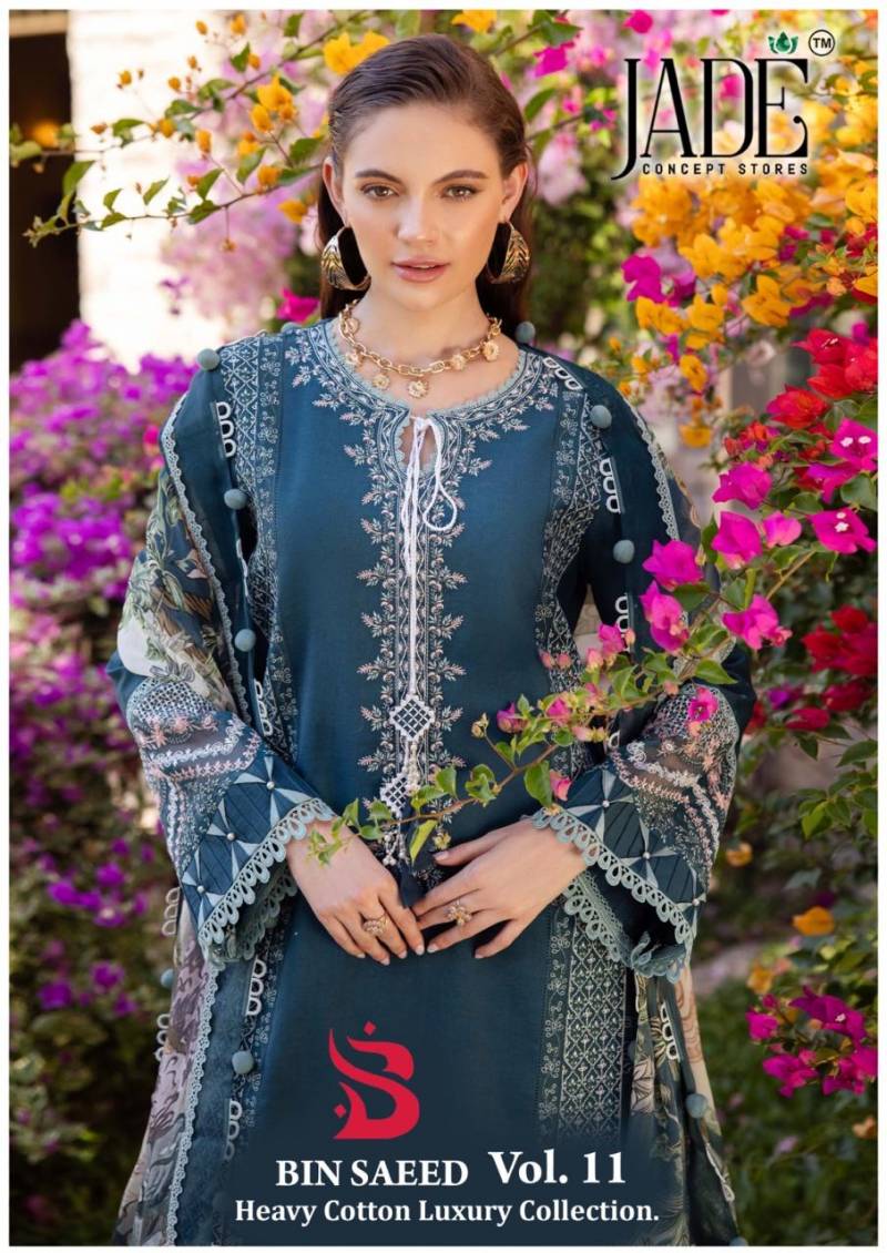 Jade Bin Saeed Vol 11 Heavy Cotton Dress Material Collection