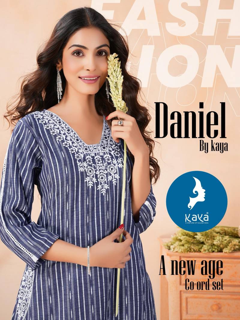 Kaya Daniel Denim Butta Party Wear Kurti With Bottom Collection