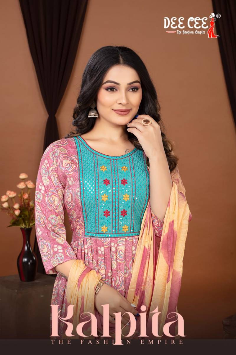 Deecee Kalpita Foil Printed Kurti Bottom With Dupatta