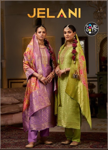 Four Dots Jelani Viscose Maslin Designer Dress Material Collection