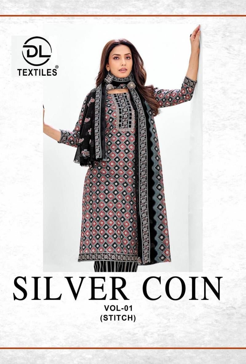 Dl Silver Coin Vol 1 Cotton Kurti Bottom With Dupatta
