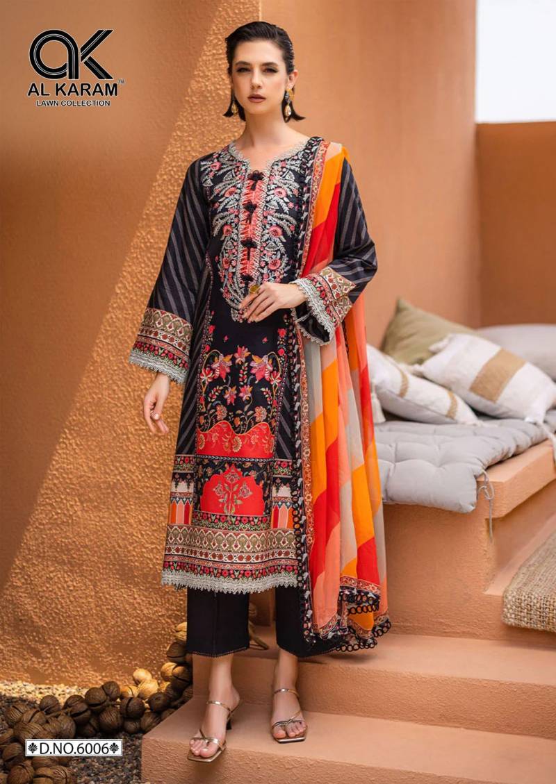 Al karam Florence Vol 6 Karachi Kurti Bottom With Dupatta