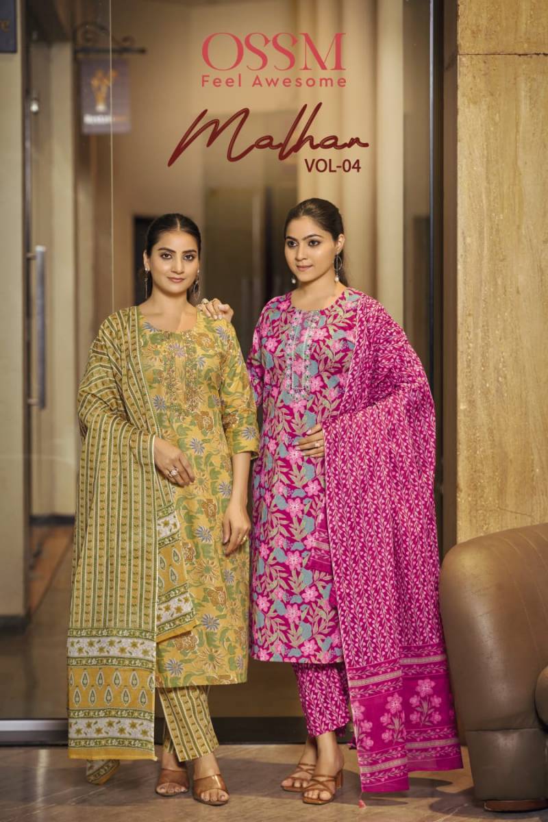 Ossm Malhar Vol 4 Printed Kurti Bottom With Dupatta